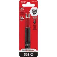 Embout de tournevis Shockwave Impact Duty, Carr&eacute;e, Embout #2, Prise 1/4", Longueur 3-1/2" Waymarc Industries Inc