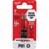 Shockwave Impact Duty Screwdriver Bit, Phillips, #1, 1/4" Drive Waymarc Industries Inc