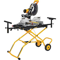 Double Bevel Sliding Compound Mitre Saw with Heavy-Duty Rolling Stand Waymarc Industries Inc