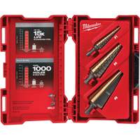 Step Drill Bit Set, 3 Pieces, High Speed Cobalt Waymarc Industries Inc