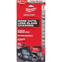 Lames-ruban pour coupes de m&eacute;taux extr&ecirc;mes, Acier rapide, 30-9/16" lo x 1/2" la x &eacute;paisseur 0,02", 12/14 dents par pouce Waymarc Industries Inc