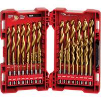 Shockwave Red Helix Drill Bit Set, 29 Pieces, Titanium Waymarc Industries Inc