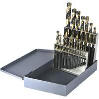 Jeu de forets m&eacute;triques courts DRILLCO, 19 morceaux, Acier rapide Waymarc Industries Inc