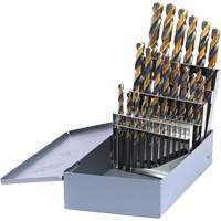 Jeu de forets m&eacute;triques courts DRILLCO, 25 morceaux, Acier rapide Waymarc Industries Inc