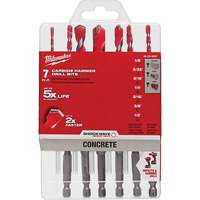 Large Shockwave Hammer Drill Bit Kit, 7 Pieces, Carbide Waymarc Industries Inc
