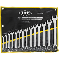 Polished Wrench Set, Combination, 14 Pieces, Metric UAV824 | Waymarc Industries Inc