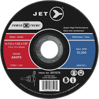 A46PX Power-Xtreme Cut-Off Wheel, 4-1/2" x 1/16", 7/8" Arbor, Type 1, 13300 RPM Waymarc Industries Inc