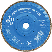 PowerBlend TRM QC Trimmable Flap Disc, 4-1/2" x 5/8"-11, Type 27, Z60 Grit, Zirconia Alumina Waymarc Industries Inc