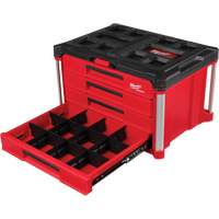 PackOut™ 4-Drawer Tool Box, 22-1/5" W x 14-3/10" H, Red UAW031 | Waymarc Industries Inc