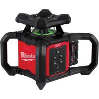 M18™ Green Interior Rotary Laser Level Kit with Remote/Receiver & Wall Mount Bracket, 1000' (304.8 m) UAW813 | Waymarc Industries Inc