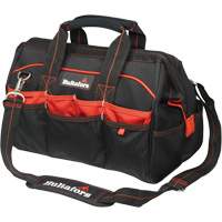 16" Tradesman's Tool Bag, Ballistic Polyester, Black/Red Waymarc Industries Inc