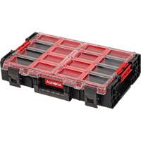 Arx&reg; X-Large Organizer with Short Bins, 23" x 15-1/5" x 5", Black Waymarc Industries Inc