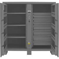 Jobsite Storage Cabinet, Steel, 59 Cubic Feet, Grey Waymarc Industries Inc