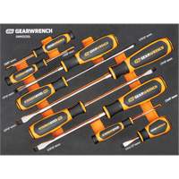 Slotted Dual Material Screwdriver Set in Foam Storage Tray, 9 Pcs. Waymarc Industries Inc
