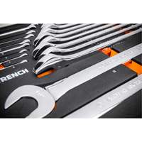 12-Point Long Pattern Combination Metric Wrench Set in Foam Storage Tray, Open-Ended, 24 Pieces, Metric Waymarc Industries Inc