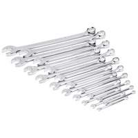 12-Point Long Pattern Combination SAE Wrench Set in Foam Storage Tray, Open-Ended, 19 Pieces, Imperial Waymarc Industries Inc