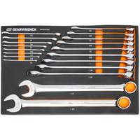 12-Point Long Pattern Combination SAE Wrench Set in Foam Storage Tray, Open-Ended, 19 Pieces, Imperial Waymarc Industries Inc