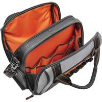 Sac ouvert de 14" pour outils d'ouvrier, Polyester, 32 pochettes, Noir/Gris Waymarc Industries Inc