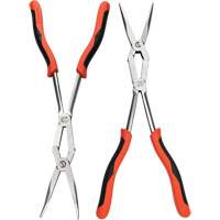 X2 Straight and Bent Long Nose Dual Material Plier Set, 2 Pieces Waymarc Industries Inc