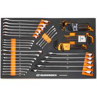 6-Point Combination Wrench and Hex Key Set in Foam Storage Tray Waymarc Industries Inc