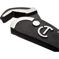 Cl&eacute; bimat&eacute;riau auto-ajustable pour tuyau, Cap des m&acirc;choires 1-1/2", Longueur 12", Fini Oxyde noir, Prise Coussin&eacute;e Waymarc Industries Inc