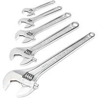 Chrome Wrench Set, Adjustable, 5 Pieces, Imperial and Metric Waymarc Industries Inc