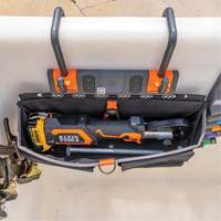 Bucket Work CentreS-Hook Large Pouch Module, Nylon, 3 Pockets, Black/Orange Waymarc Industries Inc