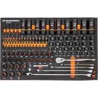 Jeu d'outils de m&eacute;canicien dans des plateaux modulaires en mousse avec conteneur de rangement, 247 morceaux Waymarc Industries Inc