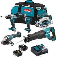 18V LXT Brushless 5 Tool Combo Kit, Lithium-Ion, 18 V Waymarc Industries Inc