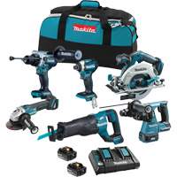 LXT Brushless 6 Tool Combo Kit, Lithium-Ion, 18 V Waymarc Industries Inc