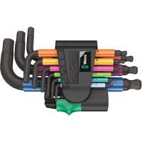 Jeu de cl&eacute;s coud&eacute;es multicolores 950/9 Hex-Plus , 9 mcx, M&eacute;trique Waymarc Industries Inc