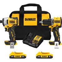 ATOMIC Brushless Compact Drill/Driver & Impact Driver Combo Kit, Lithium-Ion, 20 V Waymarc Industries Inc