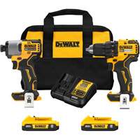 Brushless Cordless Drill/Driver & Impact Driver Combo Kit, Lithium-Ion, 20 V Waymarc Industries Inc