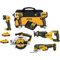 XR&reg; Cordless Brushless 6-Tool Combo Kit , Lithium-Ion, 20 V Waymarc Industries Inc