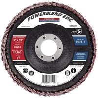 POWERBLEND EDG Curved Edge Flap Disc, 5" x 7/8", Type 27, CG60 Grit, Ceramic Waymarc Industries Inc