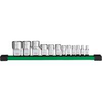 Socket Set, Torx&reg;, 1/4"/1/2"/3/8" Drive, 12 Pcs Waymarc Industries Inc