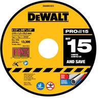 Metal Cutting Wheel for Angle Grinders, 4-1/2" x 0.045", 7/8" Arbor, Type 1, Aluminum Oxide Waymarc Industries Inc