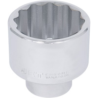 Chrome Socket, 50 mm, 1" Drive, 12 Points Waymarc Industries Inc