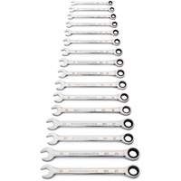 90-Tooth 12 Point Wrench Set, Ratcheting Combination, 16 Pieces, Metric Waymarc Industries Inc