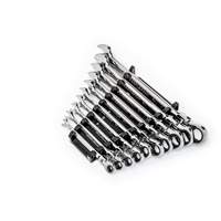 90-Tooth 12 Point SAE Wrench Set, Flex Head/Ratcheting Combination, 10 Pieces, Imperial Waymarc Industries Inc