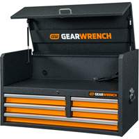 Tool Chest, 40-3/5" W, 5 Drawers, Black/Orange Waymarc Industries Inc