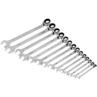 90-Tooth 12 Point SAE Reversible Ratcheting Wrench Set, Ratcheting Combination, 14 Pieces, Imperial Waymarc Industries Inc