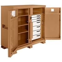 Model 112 Jobsite Cabinet with Padlock, Steel, 54.9 Cubic Feet, Tan Waymarc Industries Inc