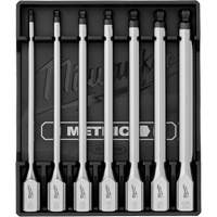 Long Metric Bit Socket Set, Hex Ball, 3/8" Drive, 7 Pcs Waymarc Industries Inc