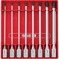 Long SAE Bit Socket Set, Hex, 3/8" Drive, 8 Pcs Waymarc Industries Inc