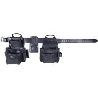 Phantom Collection 4-Piece Heavy-Duty Combo Apron, Leather, Black Waymarc Industries Inc