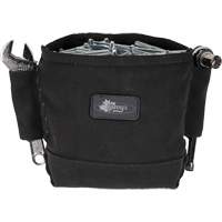 Phantom Collection Nut & Bolt Bag with 2 Sleeves, Canvas, 3 Pockets, Black Waymarc Industries Inc