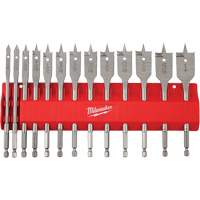 Flat Boring Bit Set, 13 Pieces, High Carbon Steel Waymarc Industries Inc