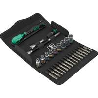 Jeu de cl&eacute; &agrave; cliquet SA 14 Zyklop Comfort avec levier dinversion, 28 Mcx, Prise de 1/4" Waymarc Industries Inc