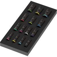 Insert en mousse pour jeu de douilles profondes Impaktor 1 Zyklop B, 15 Mcx, Chocs, Prise de 3/8", Profond Waymarc Industries Inc